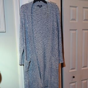 Chaps Cardigan Blue/White